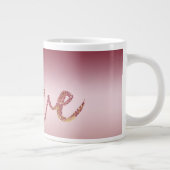 赤面ピグラデーションンクグリッター金ゴールド紅愛 ジャンボコーヒーマグカップ (右)