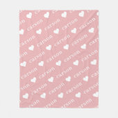 赤面ピシンプルックパーソナライズされたスの繰り返し名 フリースブランケット (正面)