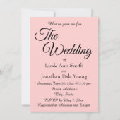 赤面ピシンプルンクスタイル結婚ズ 招待状 (正面)