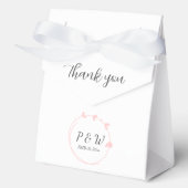 赤面ピシンプルンクハートリースモノグラム結婚ズ フェイバーボックス (正面)