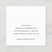 赤面ピシンプルンク掃除機の清掃サービス スクエア名刺 (裏面)