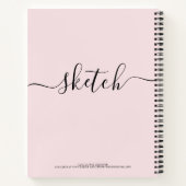 赤面ピパーソナライズされたンクスケッチブック ノートブック (裏面)