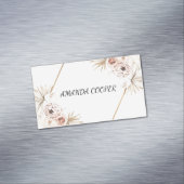 赤面ピフェミニンックウォーター色フローラビジネスCa マグネット名刺 (インサイチュ)