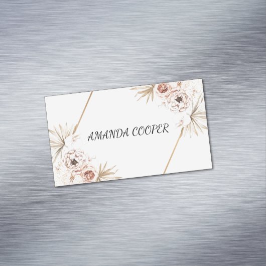 赤面ピフェミニンックウォーター色フローラビジネスCa マグネット名刺 (インサイチュ)