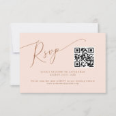 赤面ピミニマルンク結婚のQRコード 出欠カード (正面)