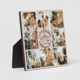 赤面ピモダンックカスタムス家族の写真コラージュ フォトプラーク