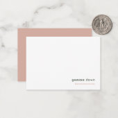 赤面ピモダンッミニマルクフェミニンイガーリーンスタグラム ノートカード (正面/裏面インサイチュ)