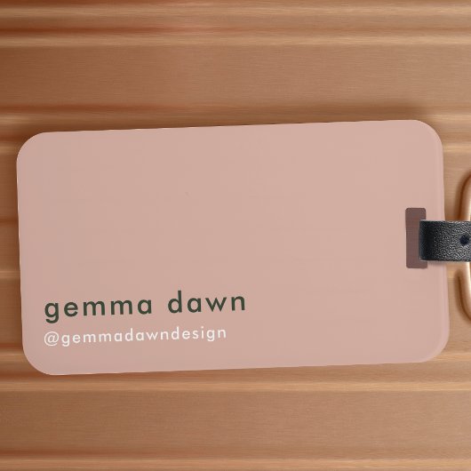 赤面ピモダンッミニマルクフェミニンイガーリーンスタグラム ラゲッジタグ