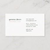 赤面ピモダンッミニマルクフェミニンモノグラム 名刺 (正面)