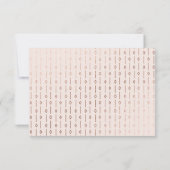 赤面ピモダンンクアールデコバラゴールドフォイル結婚ズ 出欠カード (裏面)