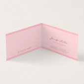 赤面ピモダンンクシンプルテンプレートエレガントスクリプト 名刺 (内部)