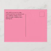 赤面ピモダンンク結婚金ゴールドの救日付 ポストカード (裏面)