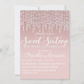 赤面ピンぶら下がったクのダイヤモンドライトスイート16 招待状 (正面)
