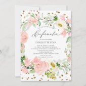 赤面ピンエレガントクフローラ確認 招待状 (正面)