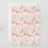 赤面ピンエレガントクフローラ確認 招待状 (裏面)