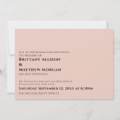 赤面ピンクいつ私たちはあなたを延期したハグ結婚できる 招待状 (裏面)