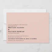 赤面ピンクいつ私たちはあなたを延期したハグ結婚できる 招待状 (裏面)