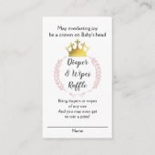 赤面ピンクおむつ拭きラッフルクリスチャン エンクロージャーカード (正面)