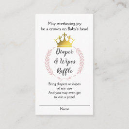 赤面ピンクおむつ拭きラッフルクリスチャン エンクロージャーカード