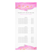 赤面ピンクおよび金ゴールドグリッタービズラックカード ラックカード (正面)