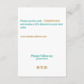 赤面ピンクお客様の感謝の挿入 エンクロージャーカード (裏面)