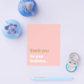 赤面ピンクお客様の感謝の挿入 チラシ (シングル)