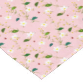 赤面ピンクお洒落春の花 テーブルクロス (アングル)