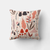 赤面ピンクかわいいキノコ装飾用クッション クッション (裏面)