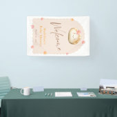 赤面ピンクかわいい餃子ベビーガールシャワーウェルカム 横断幕 (トレードショー)