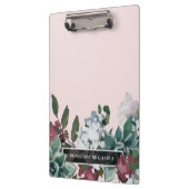 赤面ピンクかわいらしフローラと名前 クリップボード (左)