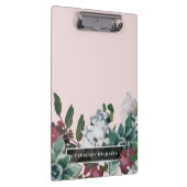 赤面ピンクかわいらしフローラと名前 クリップボード (右)