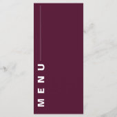 赤面ピンクかわいらしブルゴーニュフローラ結婚披露宴 メニュー (裏面)