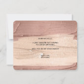 赤面ピンクが私の花嫁介添人の招待になる 招待状 (裏面)