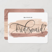 赤面ピンクが私の花嫁介添人の招待になる 招待状 (正面/裏面)