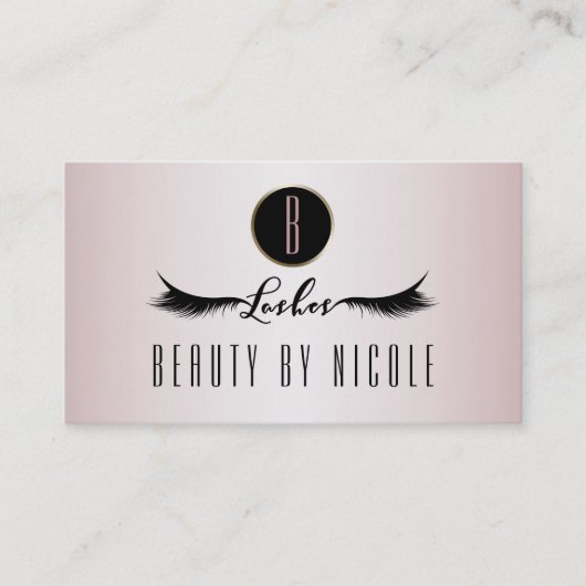 赤面ピンクきらめくまつげ顧客ロイヤリティカード ロイヤリティカード (正面)