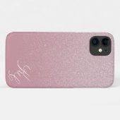 赤面ピンクきらめくダストパーソナライズされた電話ケース Case-Mate iPhoneケース (裏面(横))