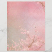 赤面ピンクさくらんぼブロッサムスクラップブック紙 (正面)