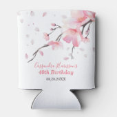 赤面ピンクさくらんぼブロッサム桜フローラ誕生日 缶クーラー (裏面)