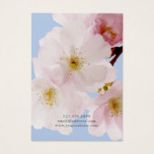 赤面ピンクさくらんぼ花イヤリングディスプレイカード (裏面)