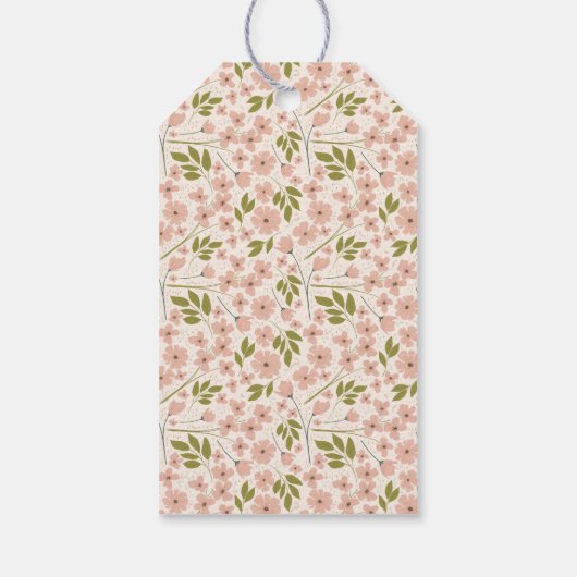 赤面ピンクとクリームアーチ結婚型 ギフトタグ (裏面)