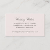 赤面ピンクとグレーのヴィンテージエレガントフローラ エンクロージャーカード (正面)