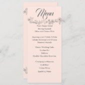 赤面ピンクとグレー結婚ズ メニュー (正面/裏面)