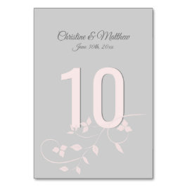 赤面ピンクとグ結婚レイのテーブル番号 テーブルナンバー