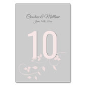 赤面ピンクとグ結婚レイのテーブル番号 テーブルナンバー (正面)