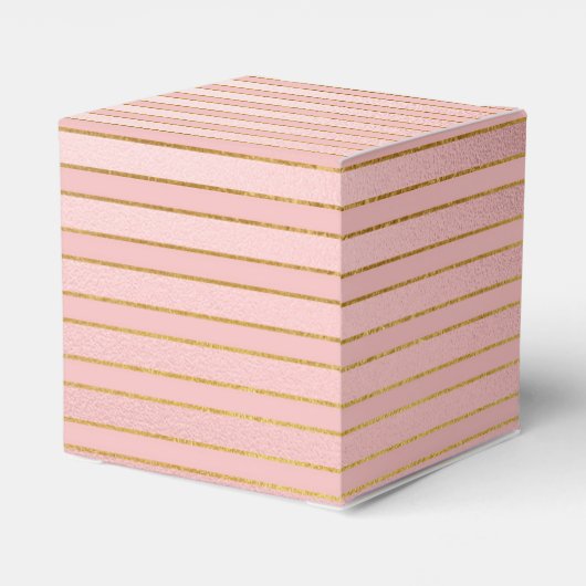 赤面ピンクとゴールドフォイルモノグラム – 名前を追加 フェイバーボックス (裏面サイド)