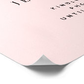 赤面ピンクとシルバーのプラグ結婚を抜いた歓迎 ポスター (角)