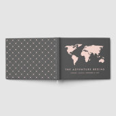 赤面ピンクとスモークグレー |世界地図結婚ズ ゲストブック (全面)