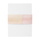 赤面ピンクとソフトピーチウォーターモダンカラー 招待状ベリーバンド (裏面例)