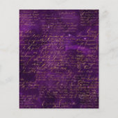 赤面ピンクとバイオレット結婚フローラ チラシ (裏面)