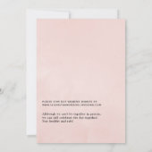 赤面ピンクとバラ金ゴールドオンライン結婚仮想 招待状 (裏面)